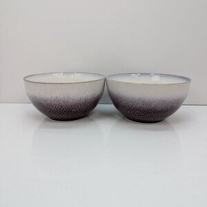 Pfaltzgraff Everyday Eclipse Plum Fruit Purple Textured Dessert Bowl Lot of 2